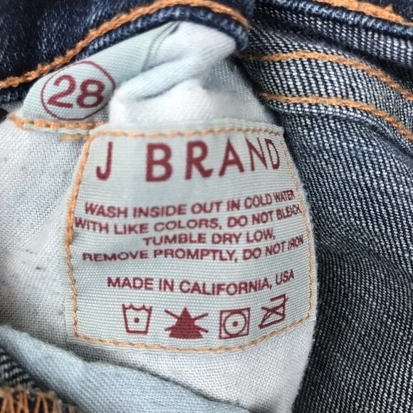 J Brand Dark Wash Straight Bootcut Jeans Size 28 Low Rise Y2K Denim - Picture 7 of 10
